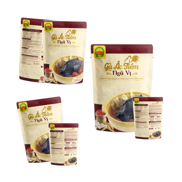 350g Slow-cooked Five Spices Black Chicken Soup Fresh and Nutritious OEM Ready-Eat Meal Instant Vietnam Healthy Food MRE