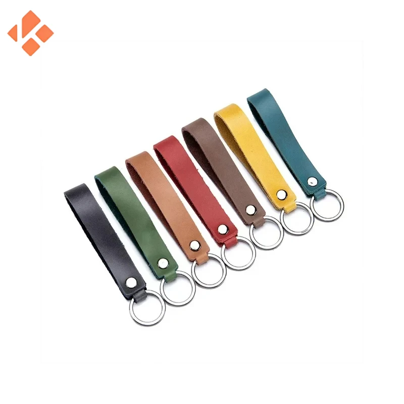 Wholesale Key chain Accessories Genuine Luxury Premium Leather Key Chain Custom Brand Logo Leather Key chain