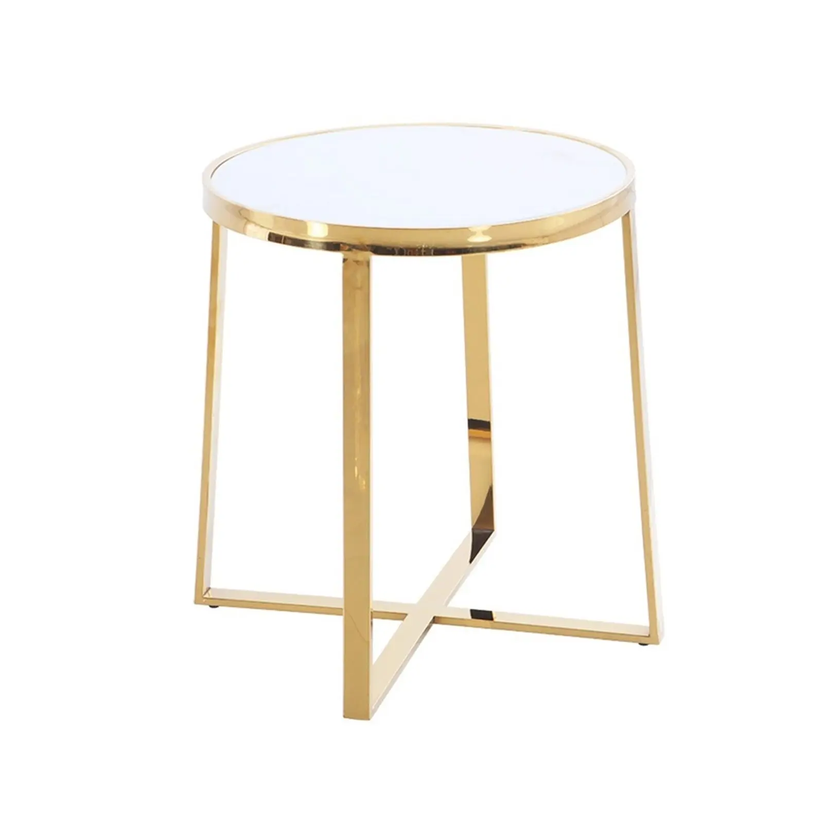 Telephone Table White Marble Round Shape Stand Side Table