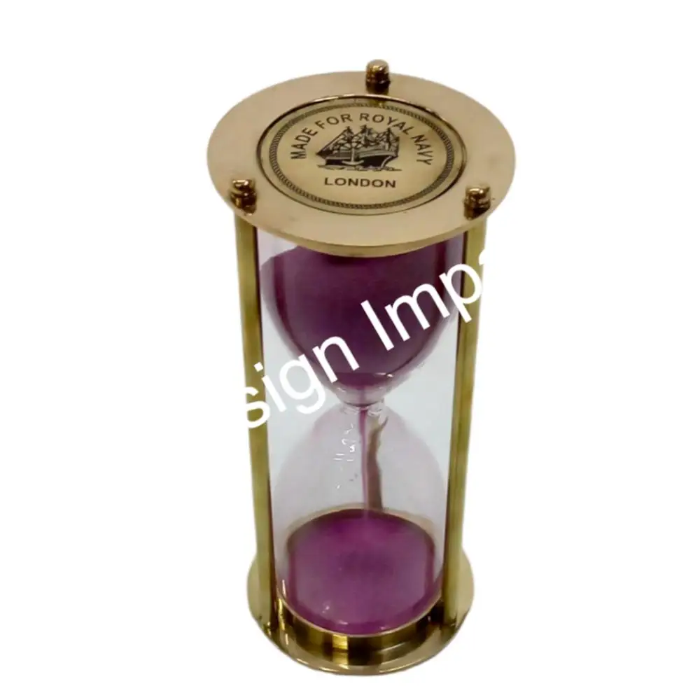 Trending Pink Sand Glass Clock Travelling Camping Hiking Custom 10 mins 25 mins Hourglass With Compass On Top hot Selling
