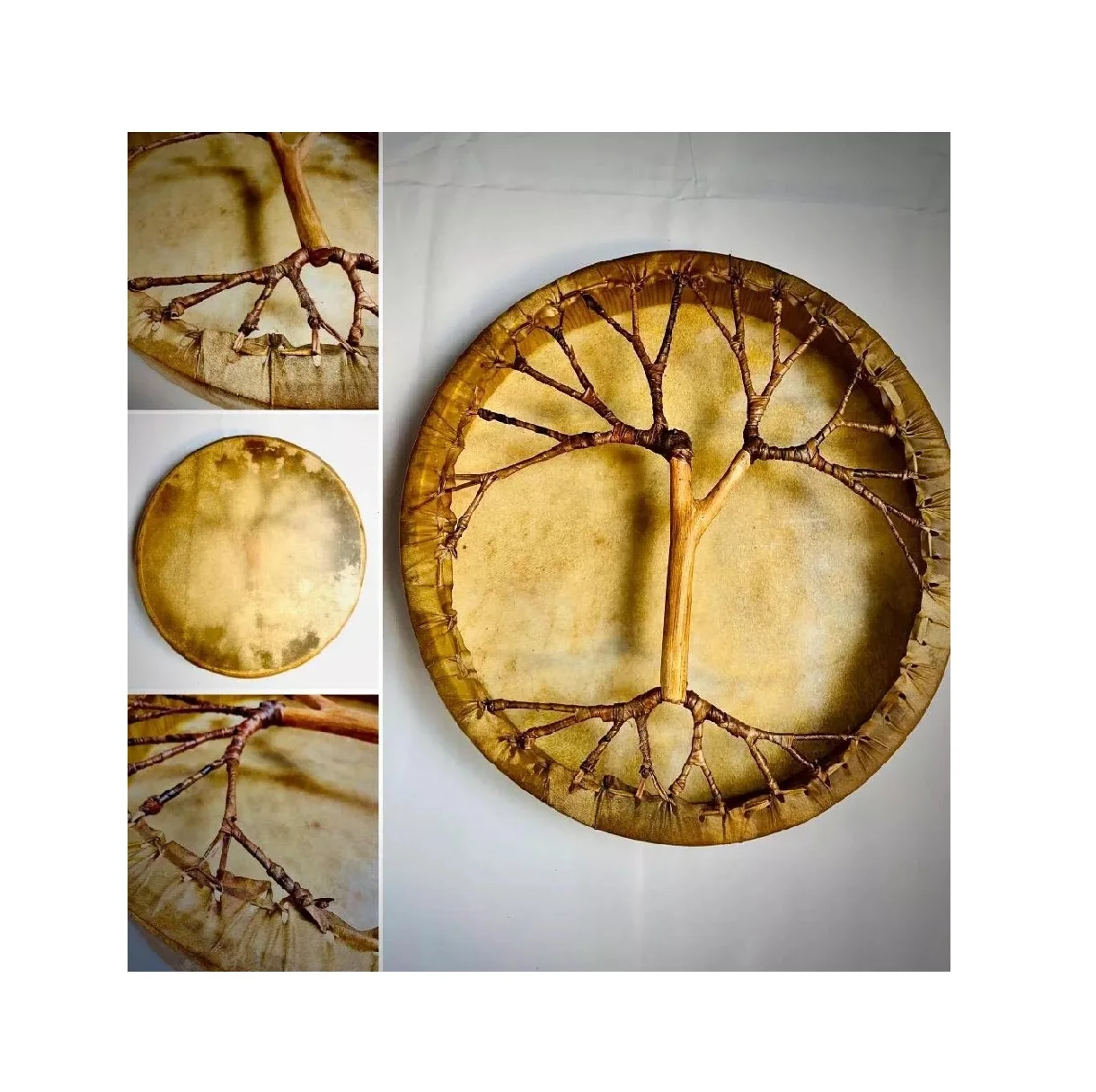50cm Cowhide Shamanic Shaman Drum Round Music Sound Therapy