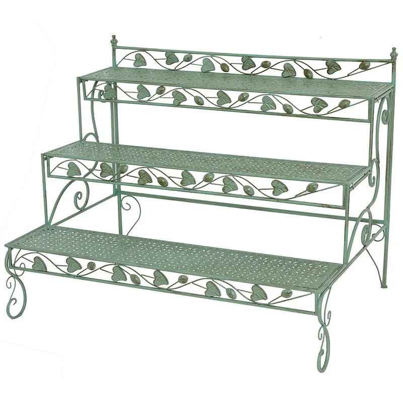 Tiered Plant Stand Outdoor Metal 3 Tier Stands for Multiple Plants Ladder Potted Indoor Shelf Holder Rack