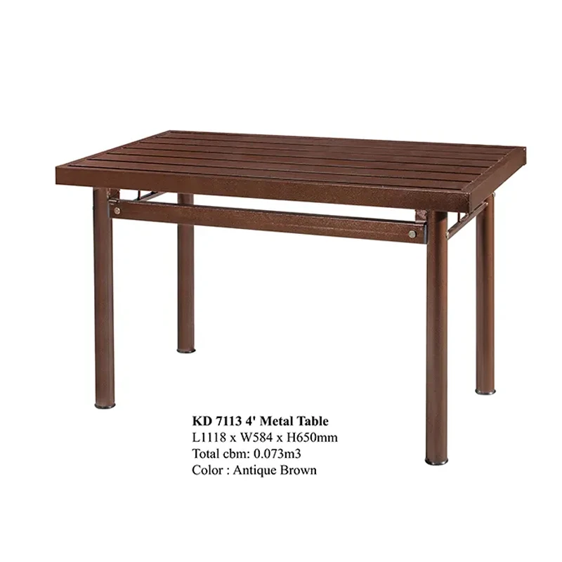 Malaysia Manufacturer Modern Metal Domica KD-7111 Antique Brown Living Room Sofa Set 7 Seater and Table