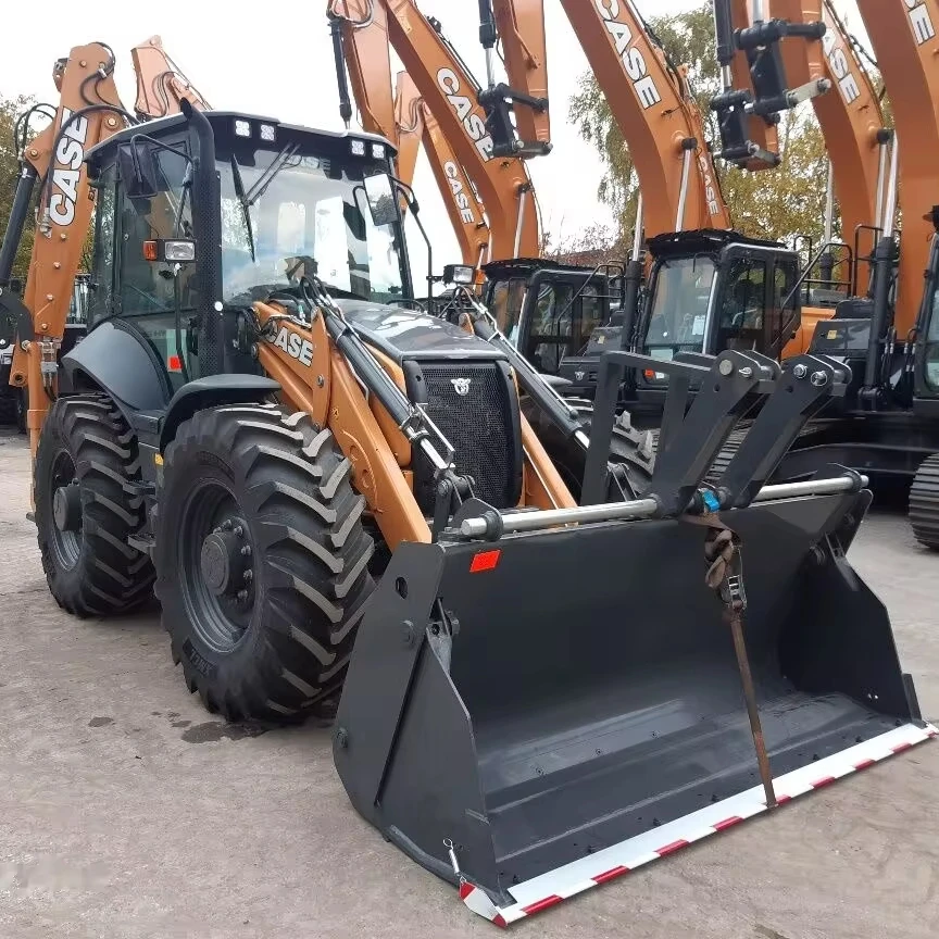 96HP 72KW CASE Backhoe Loader With Front Loader In Stock Ready For Shipment