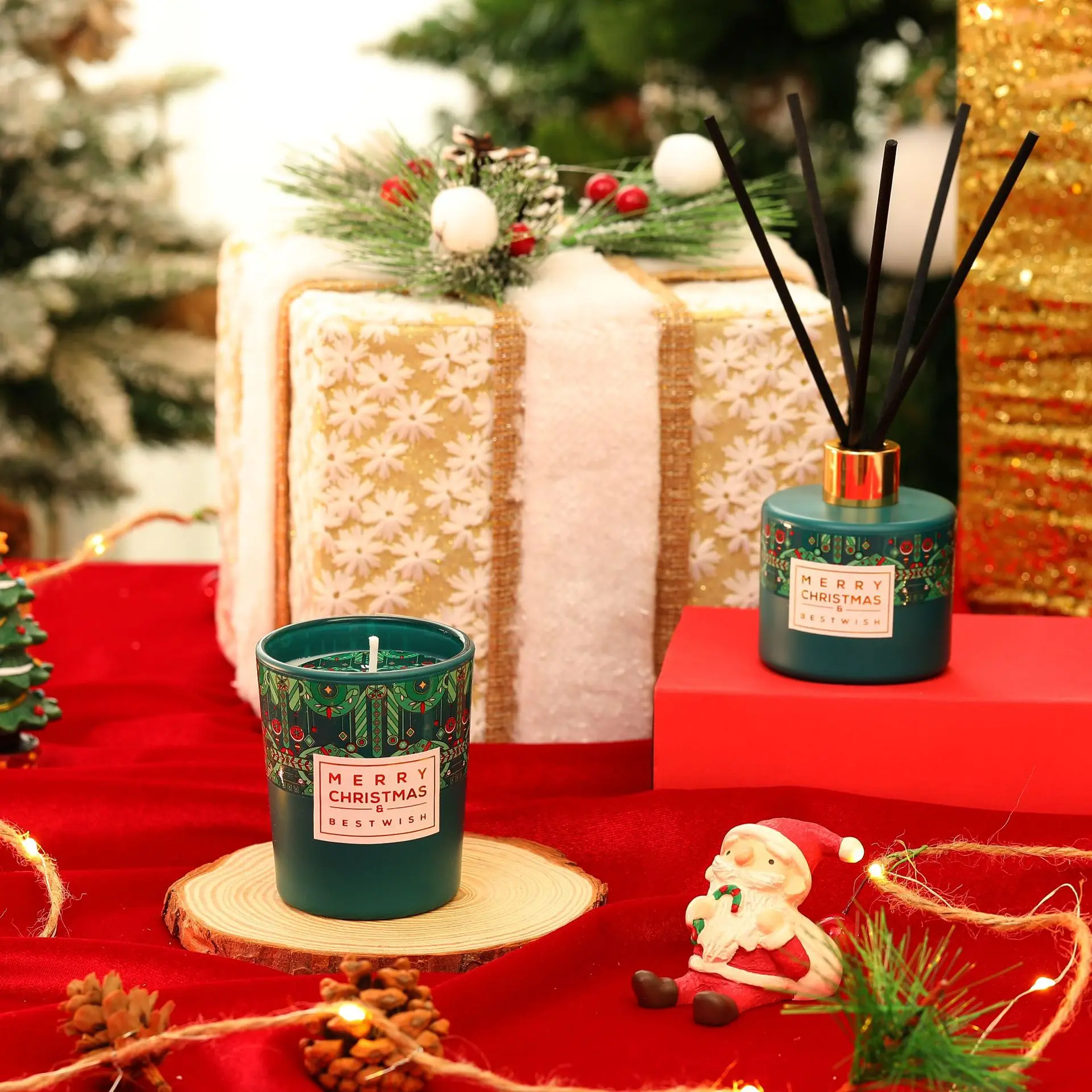 home fragrance private label wholesale in bulk christmas vendor luxury premium aroma candle gift pack starter set