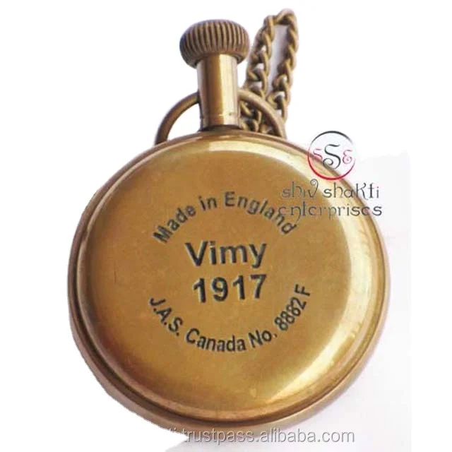 Vintage Style Pocket Watch With Chain Necklace Jewelry Pendant Locket Marine Working Clock Nautical Brass Handmade Gift Item