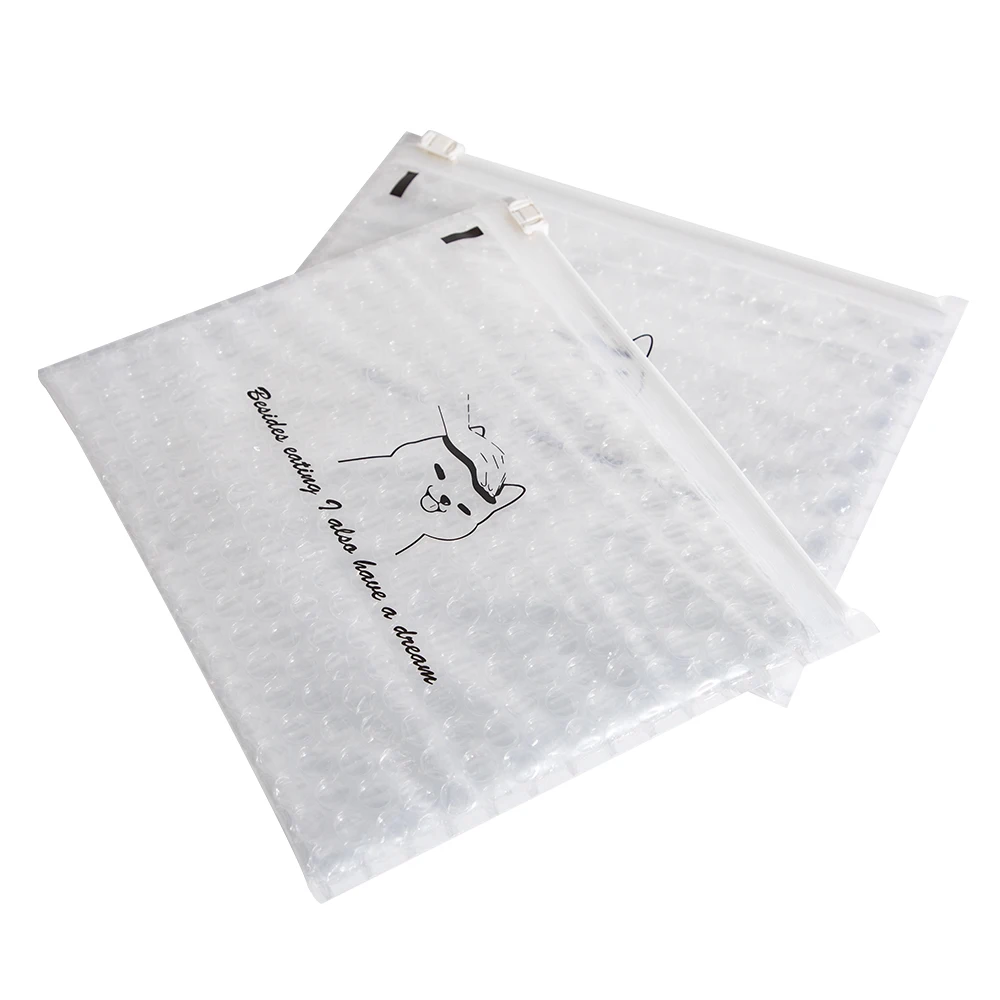 Водонепроницаемые мешочки с молнией пузырьками из ПВХ застежкой-молнией для косметики