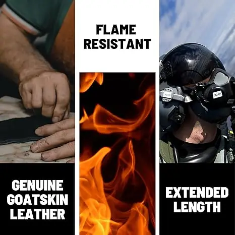 Nomex Tan Color Pilot Tactical Flyer Flight Firefighter Gloves for Personal Defense Equipment