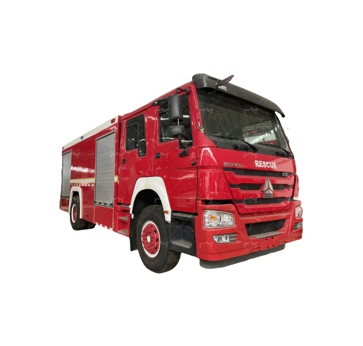 Chinese Famous Brand HOWO 5000 Litres Fire Water Tank Truck for sale