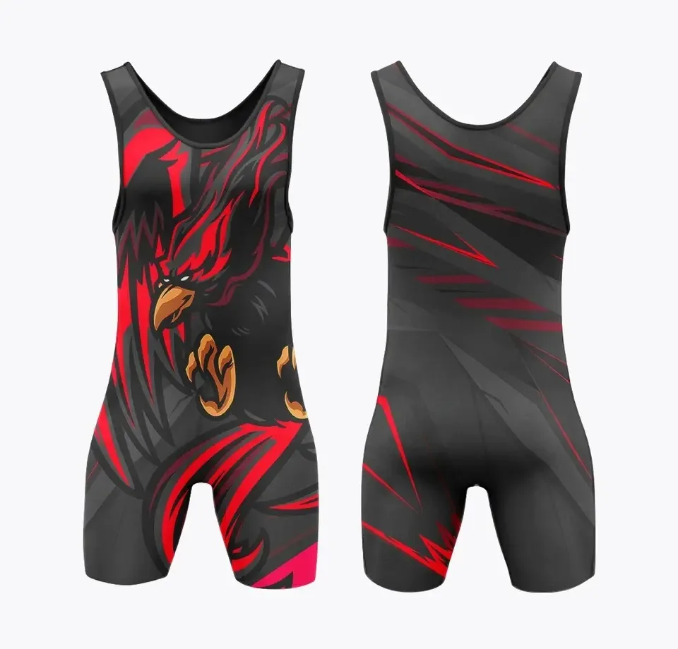 Design Your Own Custom Sublimation Wrestling Singlet Durable Wrestling Uniforms for Competition and Training Singlets
