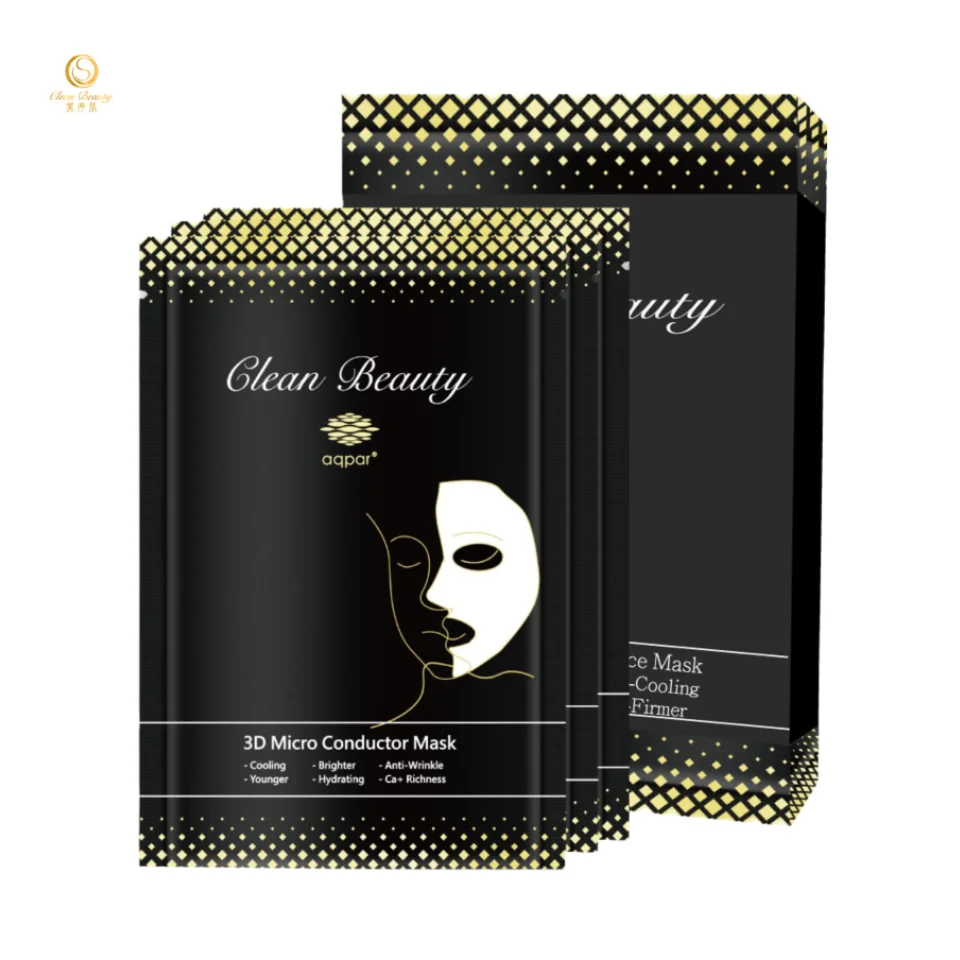 CLEAN BEAUTY Japanese skin care products Custom 3D Micro Conductor Face Maskss for men