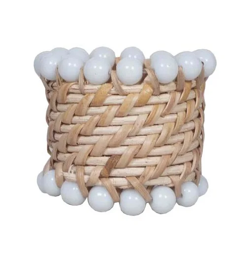 HAND MADE WICKER CANE NAPKIN RING PAPER TOWEL RING FOR DINNER TABLE DECORATION