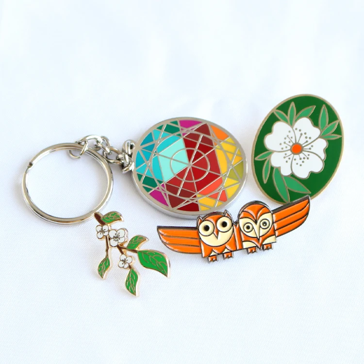 Key Chain Pin Badge Brooch Custom Pins Enamel Key Chains Gold Sports Medal Metal Custom Metal Badge Lapel Pins