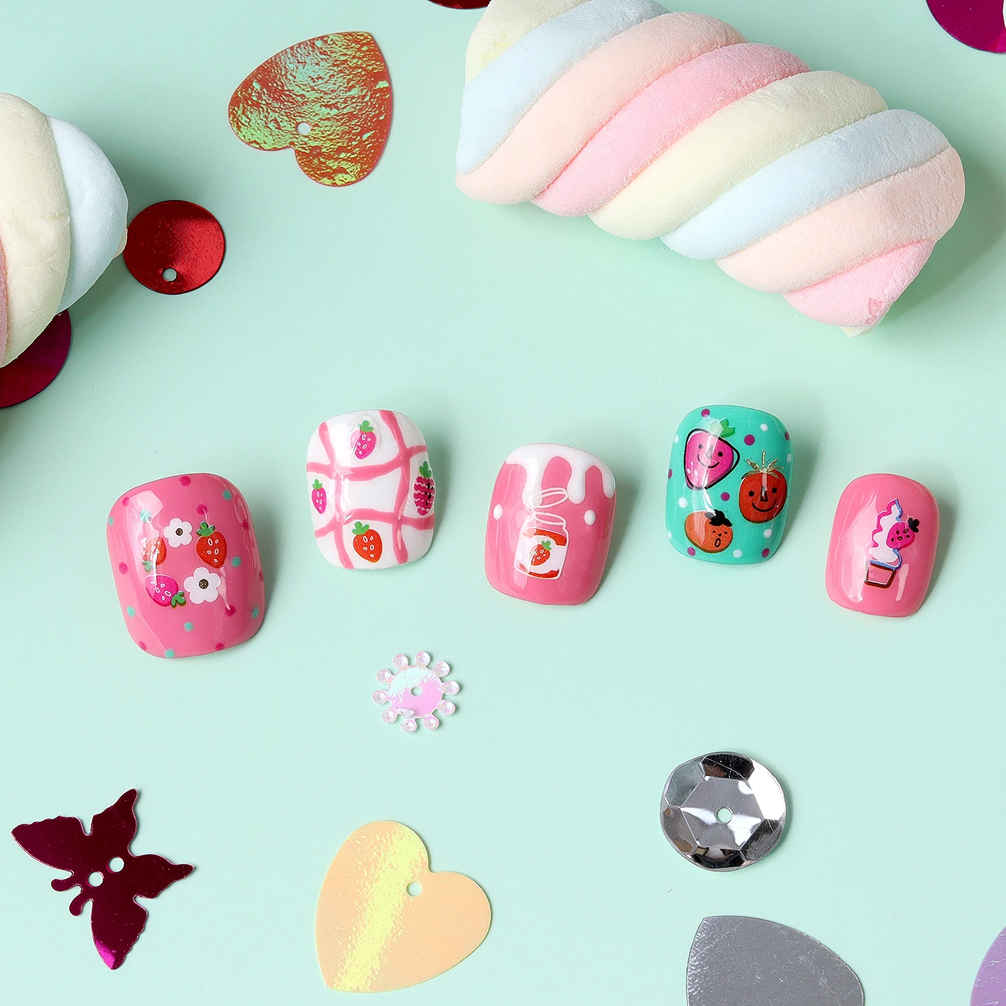 Be my Sweetie #69011 Wow, Aloha Cute lovely cat nail sticker Summer sea shell fish Beach Korea oem odm Nail polish uv gel art