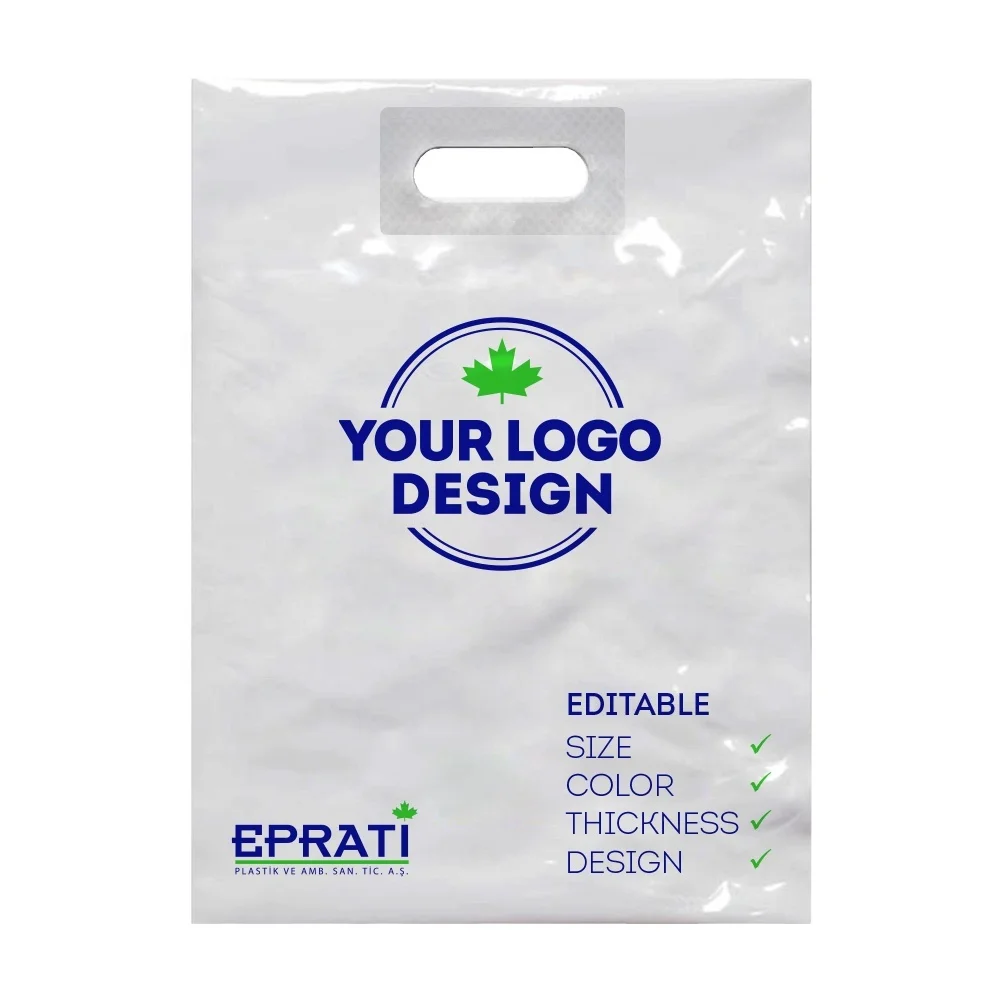 Wholesale Eco-Friendly MDPE Reinforced Die Cut Plastic Bag for shopping the Manufacturer Guaranteed from Turkey