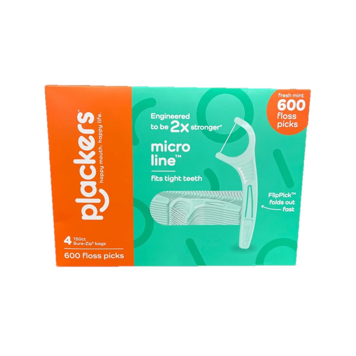 Hot Sale 200 Count Plackers Micro Line Dental Floss Picks