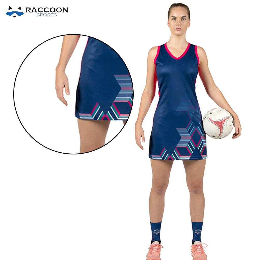 Лучший поставщик униформы Netball дизайн на заказ командные спортивные женские от Raccoon Sports