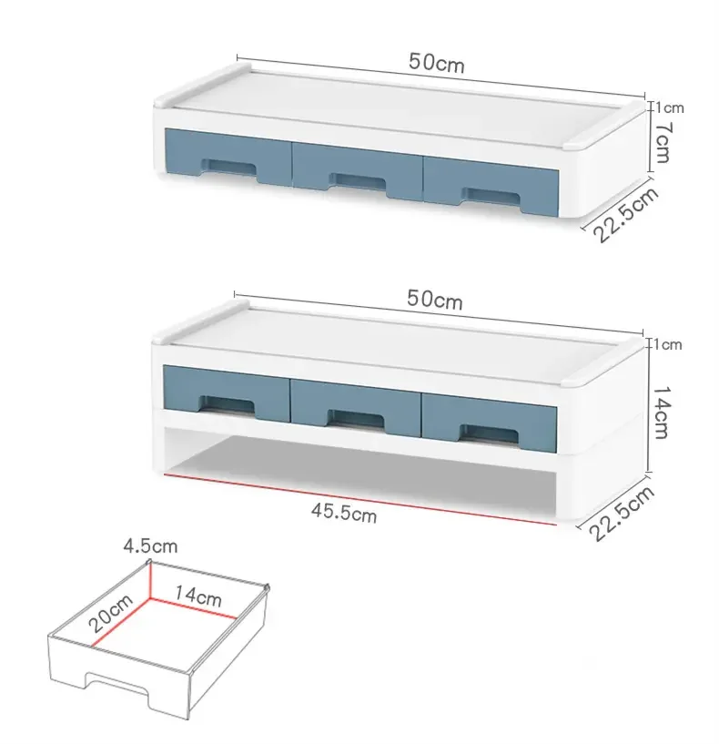Computer Monitor Riser,Desktop Monitor Stand for PC/Laptop,Home & Office Desktop Organizer