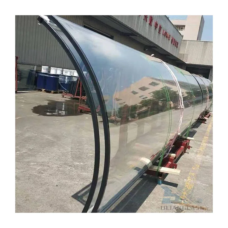 Ulianglass curved laminated glass curved clear  curved frosted Curved bulletproof Curved impact-resistant glass