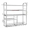Wall Mount Kitchen 5 Shelf Utensils Dish Rack  Stainless Steel Utensil Rack/Stand  Dish Stand Holder Kitchen Organizer Utensils