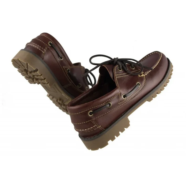 red brown genuine leather thick bottom moccasin shoes lace up men casual boat shoes for men