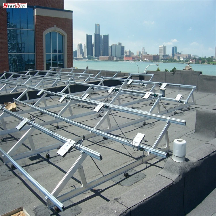 Flat Racking System pv tile mounting metal flat roof solar panel bracket