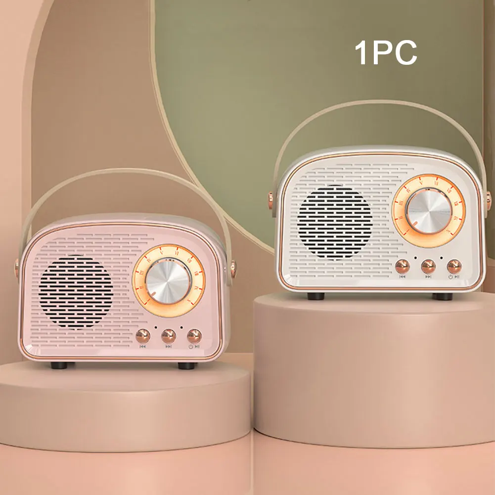 Mini Retro Portable Speaker With Radio Outdoor Wireless Stereo MP3 Player for iPhone Android Support TF Card USB