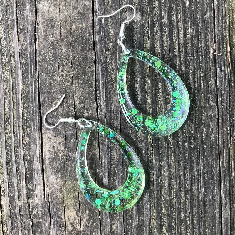 Earring Silicone Casting Epoxy Resin Mold Creative Rectangle Epoxy Drop Earrings Multi Resin Earring