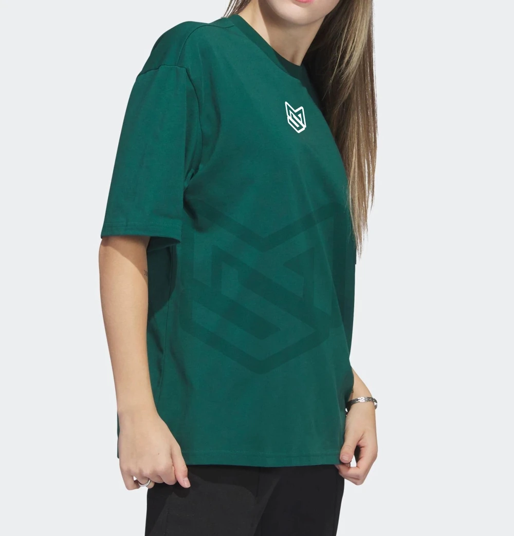 High Quality Oversize Custom Logo Puff Printed Drop Shoulder plus Size O-Neck T shirts For Women