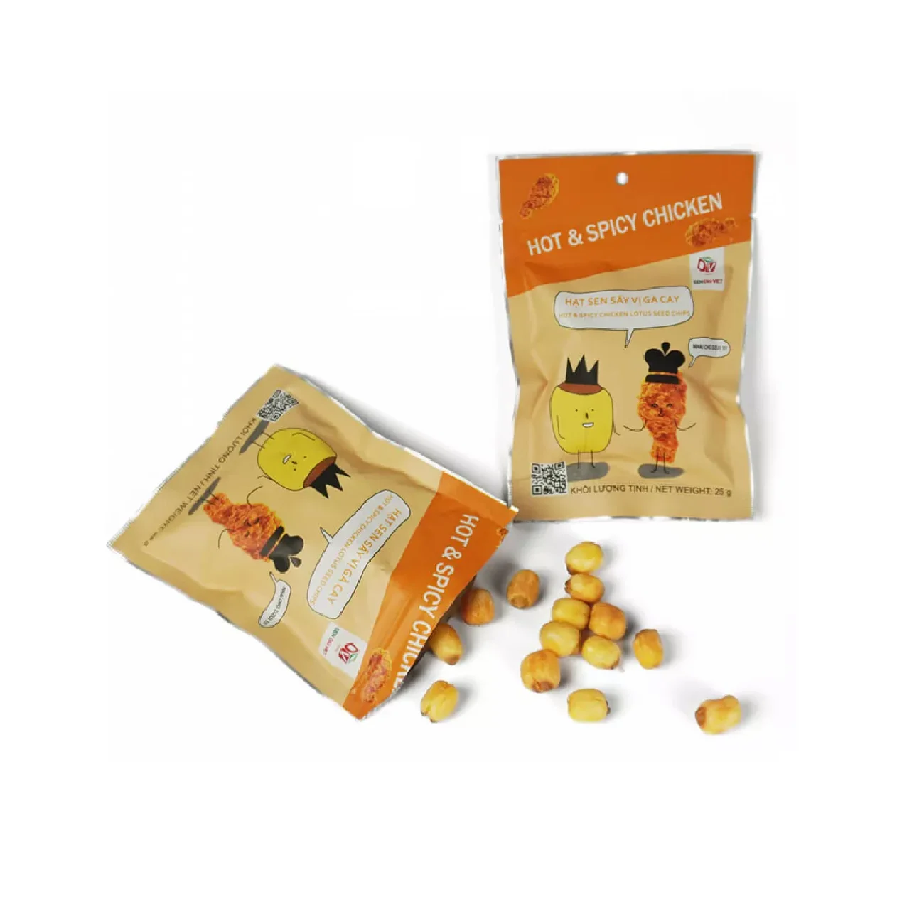 Crispy Type Texture Quality Best Price Supplier Reasonable OEM/ODM food snacks Hot & Spicy Chicken Lotus Seeds