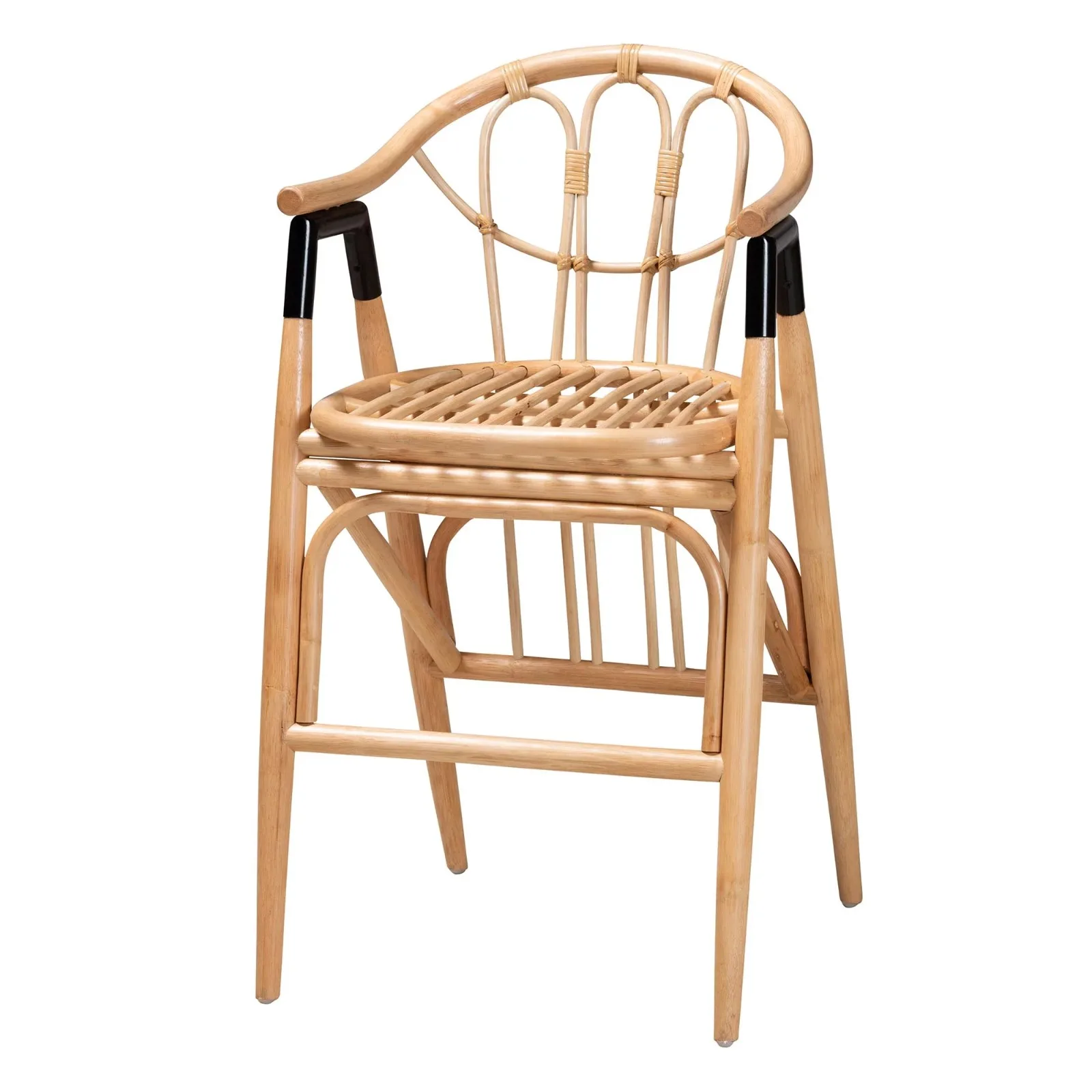 Contemporary Rattan Bar Chair Sleek & Sturdy Seating for Stylish Indoor or Outdoor Bars