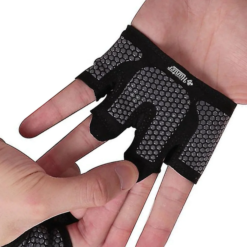 Men Fitness Sports Body Building Gymnastics Grips Gym Hand Palm Protector Grippers