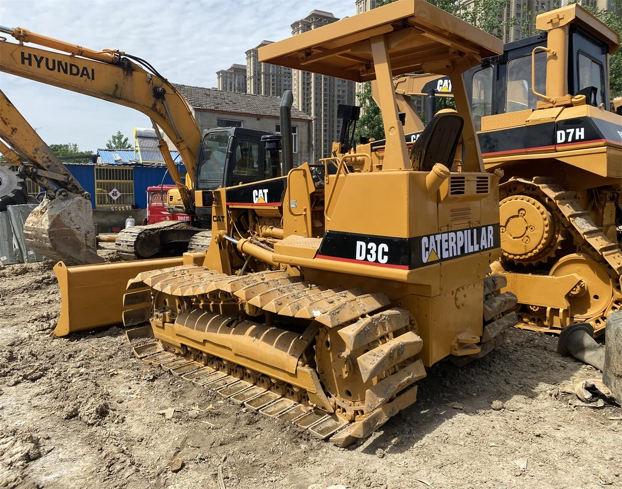 Used Caterpillar D3c Dozer Cat Crawler Mini Bulldozer D3c Tractor with good condition
