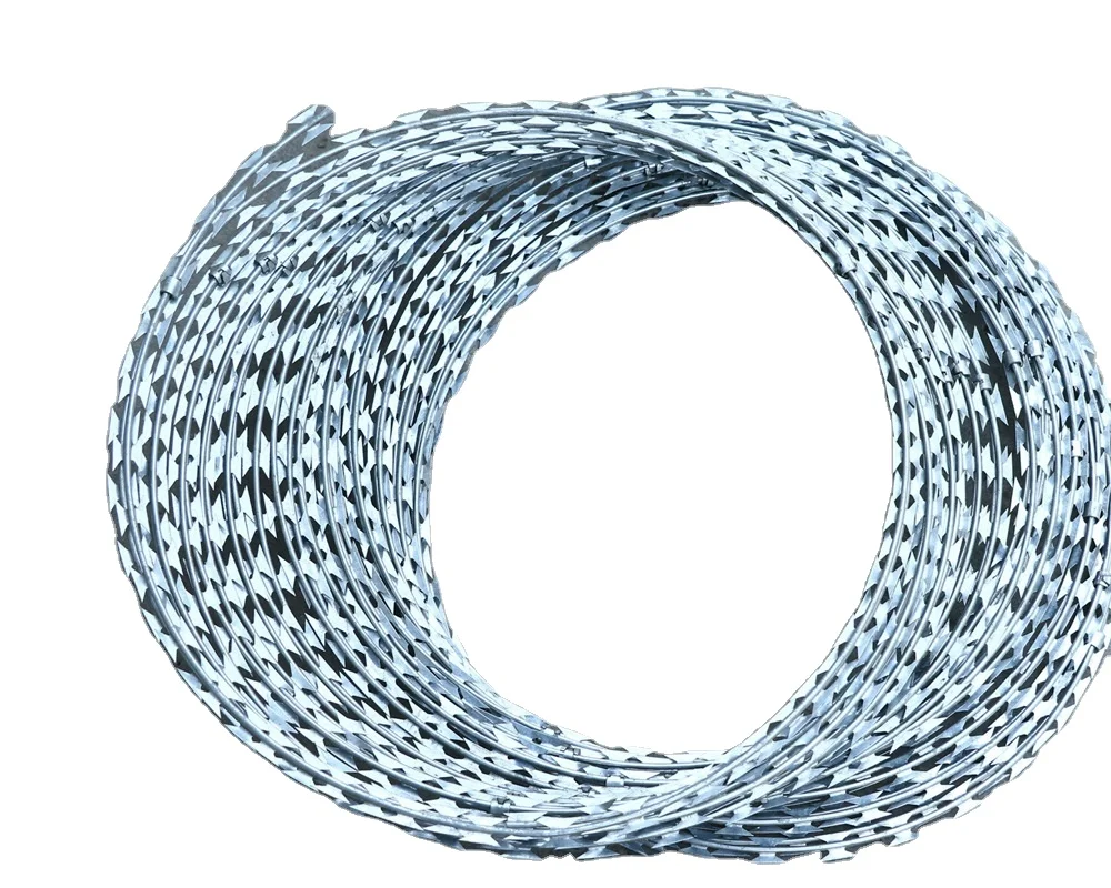 3mm Diameter Galvanized Concertina Razor Barbed Wire Fence Security Welded Steel Mesh Razor Wire with Barbs