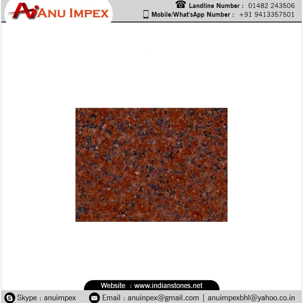 Best Selling Elegant Ruby Red Granite Available in Polished & Honed Finishes at low price