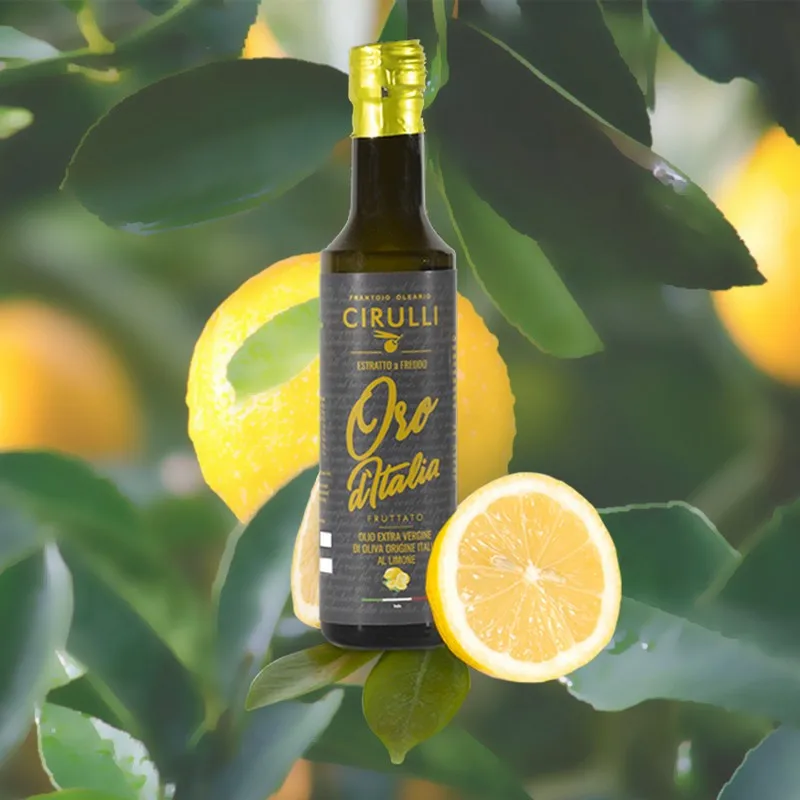 Wholesale premium Lemon Flavored Extra virgin olive oil  0,25LGlass bottle 100% Made in Italy for sale