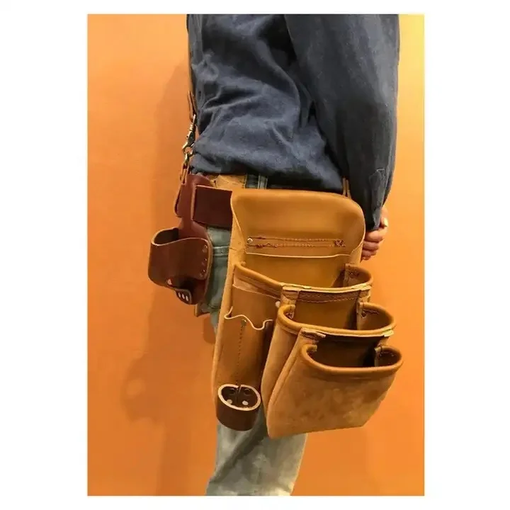 HMB-LB-502 Hot Sale Outdoor Leather Tool Belt with Low price Wholesale New Arrival Top Selling Leather Kits Belts