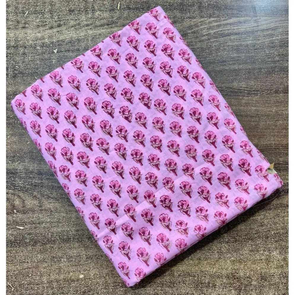 Standard Quality Block Print Cotton Fabric for Bedsheet Making Available at Wholesale Price from India