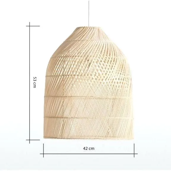 Handwoven Natural Rattan Lamp Shade Covers Indoor Bamboo Chandeliers Home Decor Living Room Asian Pendant Lights Wicker Style