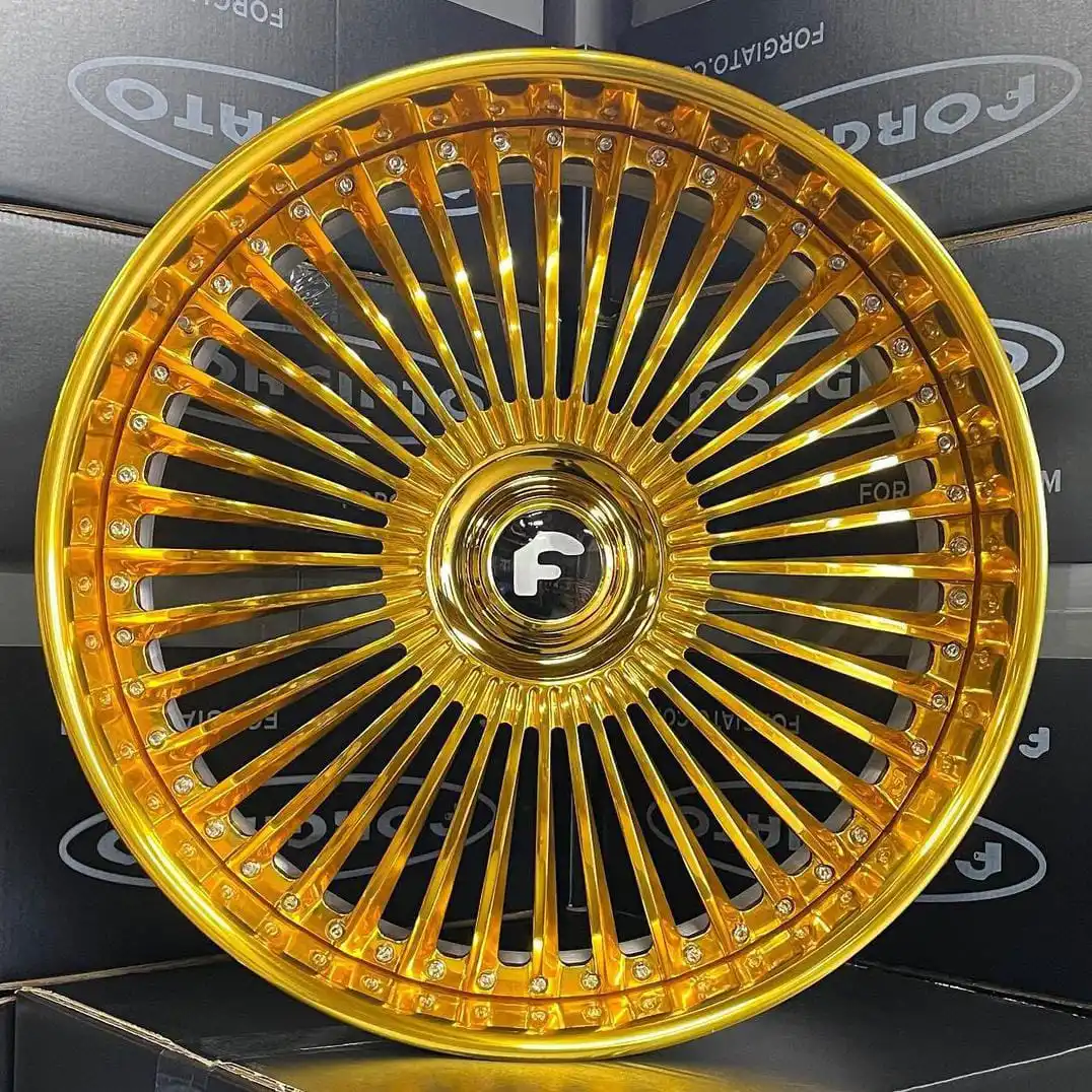 Wheels Alloy Car Wheel Rims Aluminium Alloy Black Silver OEM Customized Color  luxury Chrome wire wheels