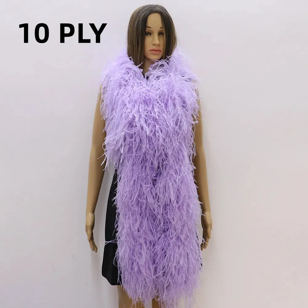 2Meter Quality Ostrich Feathers Trim Boa for Craft Party Wedding Clothing Dress Cuff Sewing Decor Plumes Shawl 6 to 10 Ply