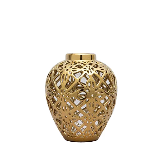 Handmade Decorative Flower Vase for Living Room Home Decor Metal Vessel Standard Metal Floor Vases At Affordable Price