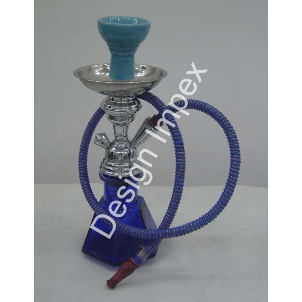 Clubs Partyware Smokers Enjoying Hookah Green Color Pure Glass and Hose Hukkah Hot Selling Premium Looks Flavored