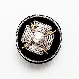 Fashion hand embroidery bullion wire brooch HAND  fashion brooch custom made jacket patches ladies brooch #0000545