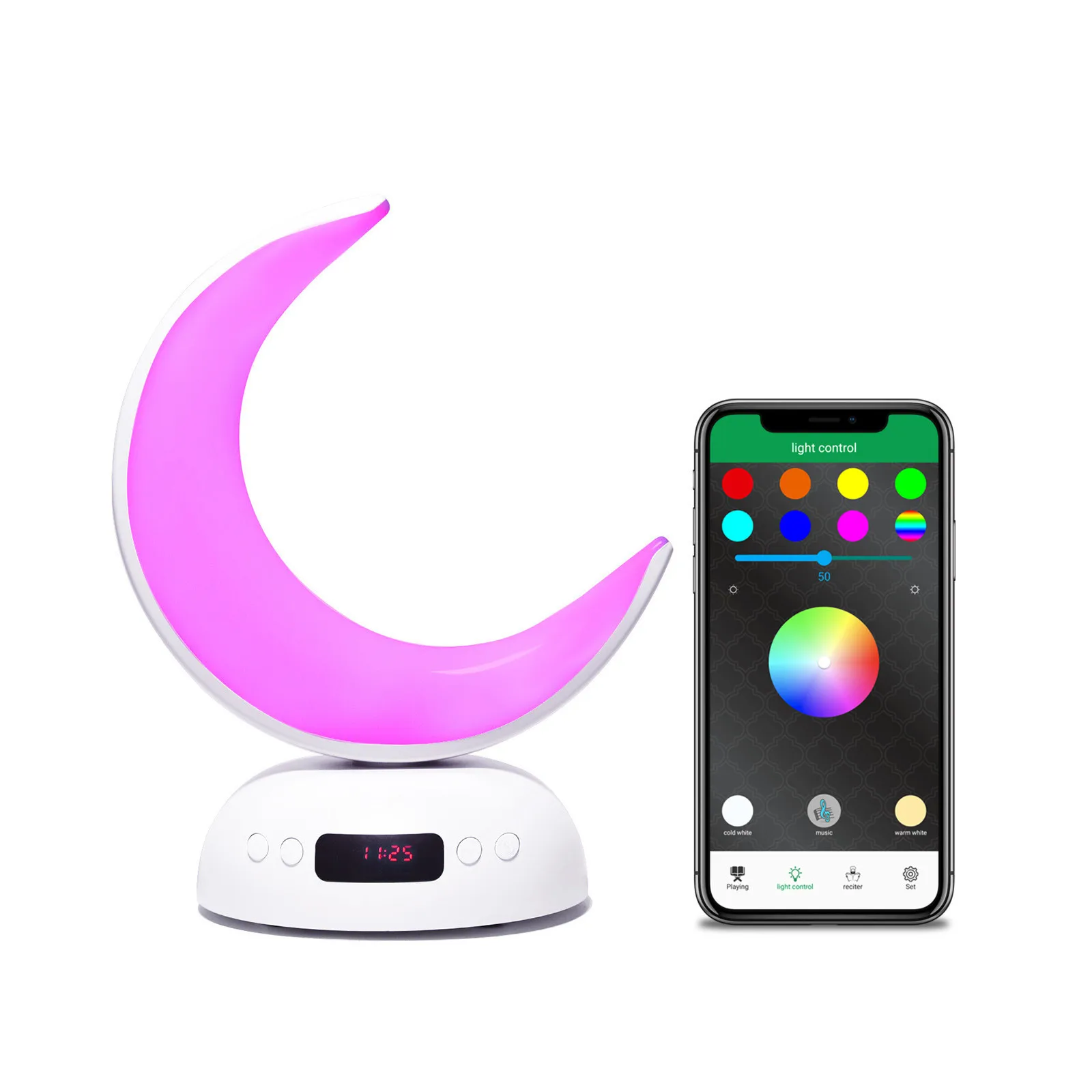 Moon lamp quran speaker cube quran lamp speaker 3 in 1 bluetooth speaker table lamp