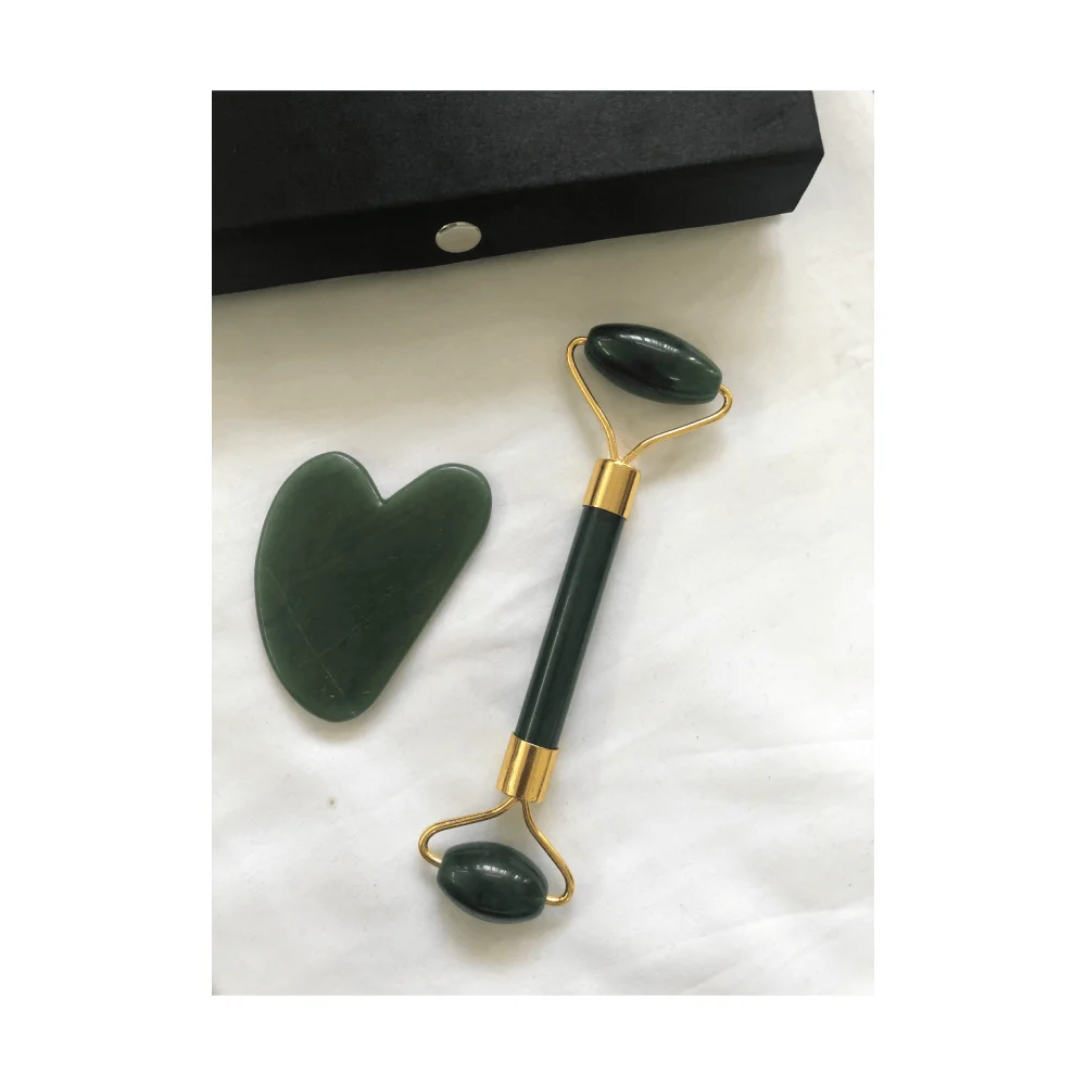 Face Roller Green Aventurine  Quartz Face Roller and Guasha  Wholesale Custom Natural Aventurine Gua Sha Facial Tool Face