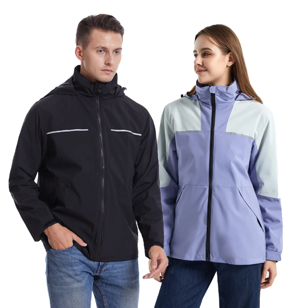 custom men waterproof knit jacket man outerwear snow white zips coats wear in office or casual life