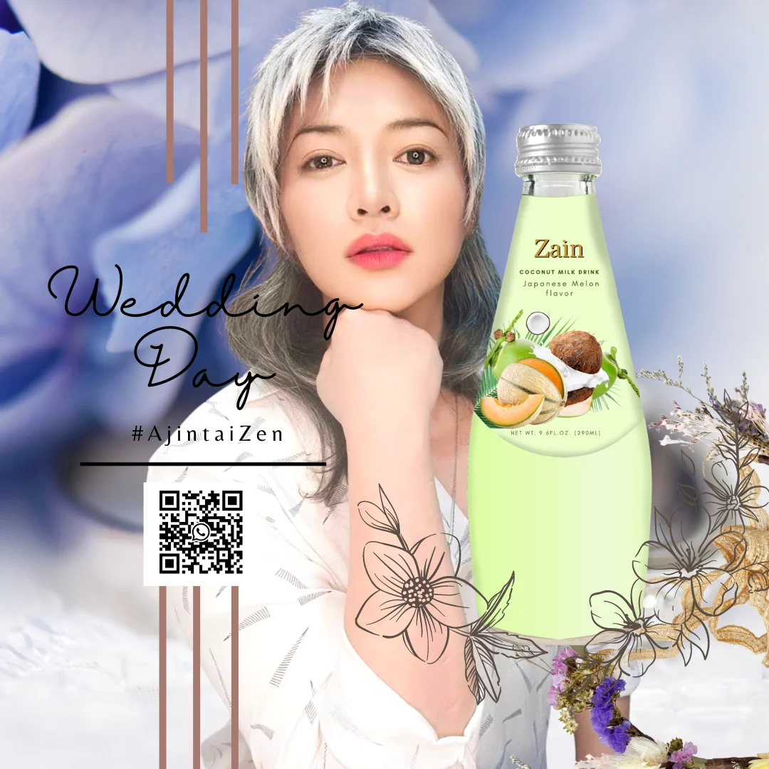 Zain Filtered Coconut milk drink Japanese Melon Mocktail Cocktail Bar Soft drink fruit juice beverage Ajintai Zen Plant extract