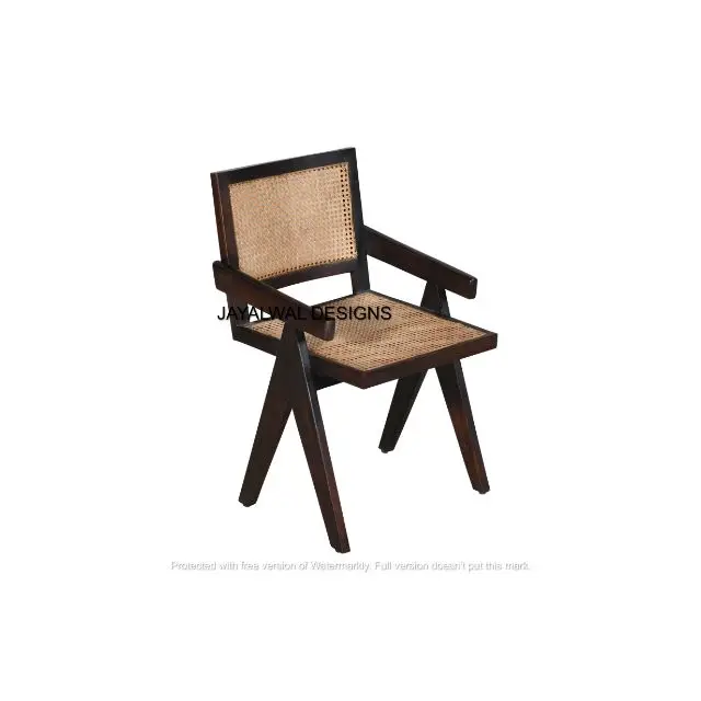 modern Indian Manufacturer Dining Chair Customized Design Leisure Solid Wooden Chair Weave Seat rattan chairs