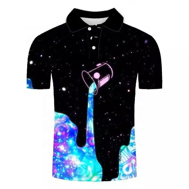 100% Cotton Sublimation Printed Customize Dart Polo Shirts With Pocket Custom Men  PLS-0035